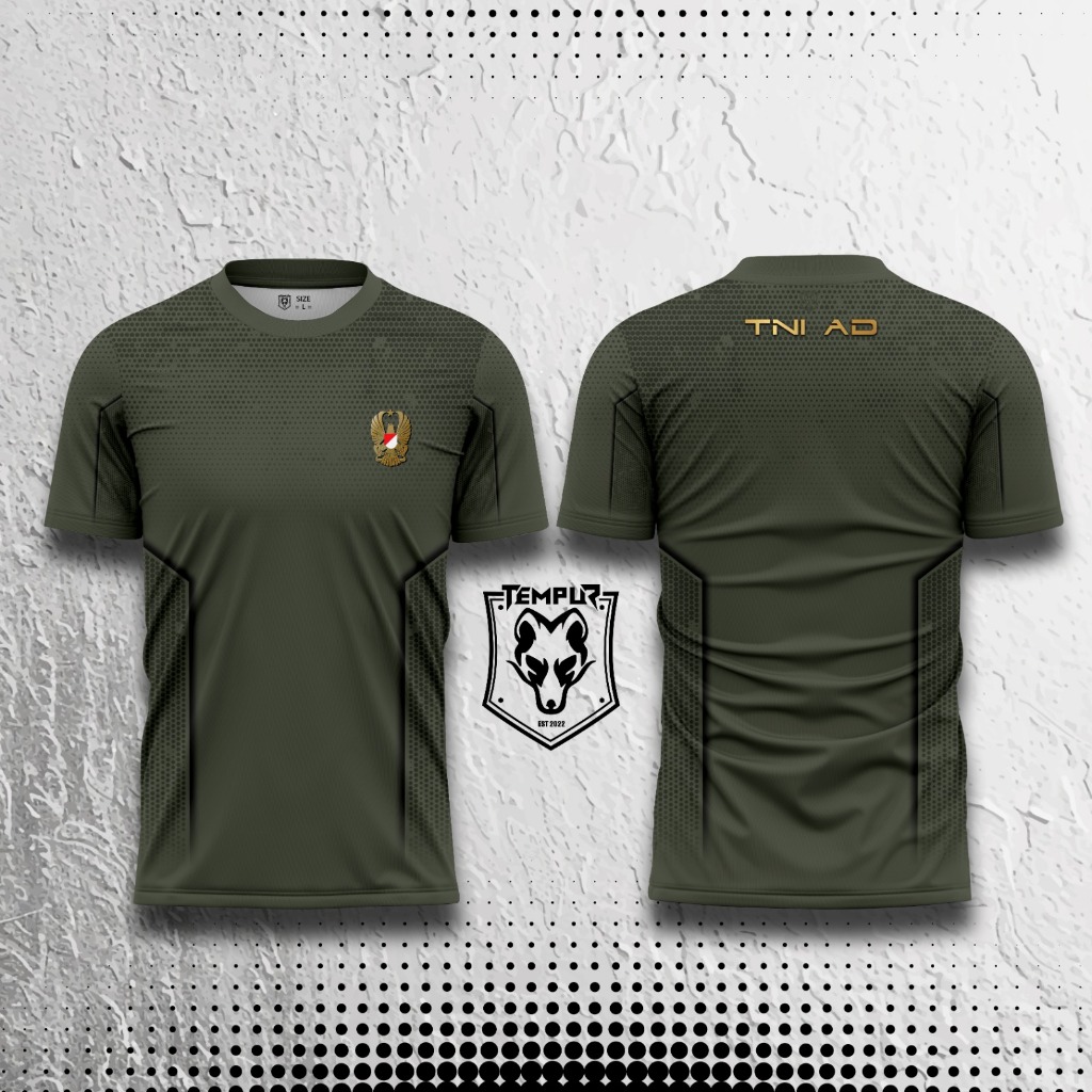 KAOS ARMY LORENG HIJAU/KAOS OLAHRAGA PRIA/KAOS TNI AD EKAPAKSI
