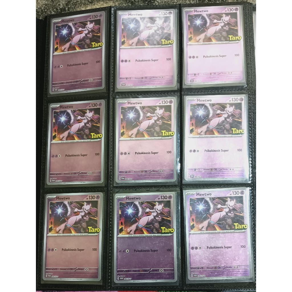 Mew MewtwoTaro TCG Pokemon Card Kartu Promo Taro Mewtwo