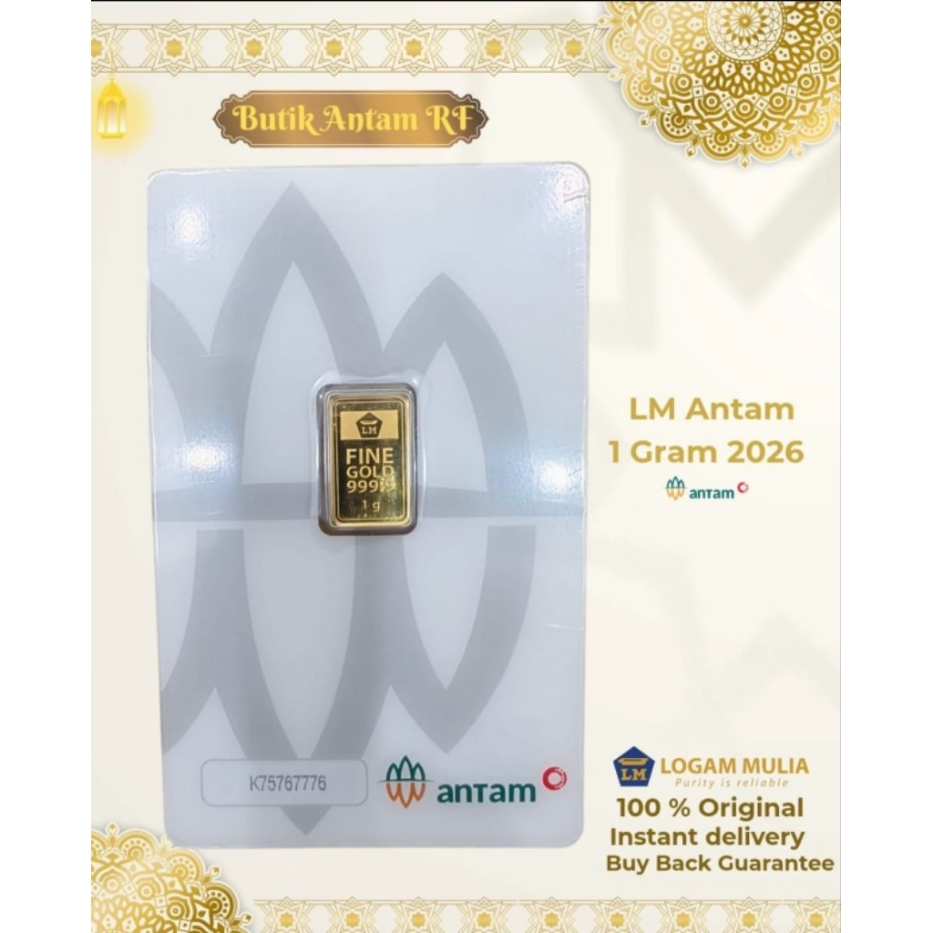 Emas Antam 1 gram LM, original