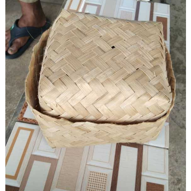 18x18x9 SEPASANG BESEK BAMBU -JAKARTA -BESEK HAMPERS - BESEK MAKANAN -BESEK BOGOR-BESEK HAMPERS -BOK