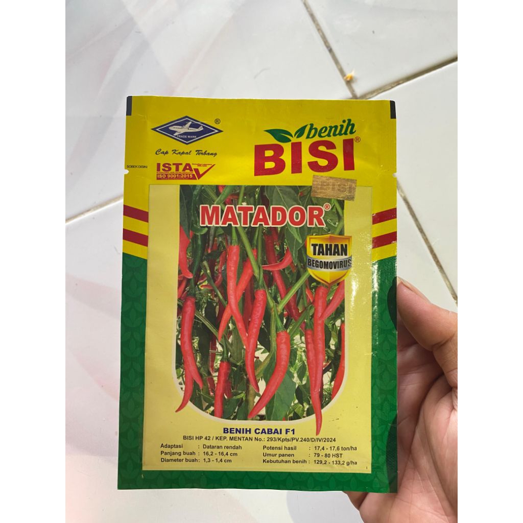 Benih cabe besar Matador F1 kemasan 10gram