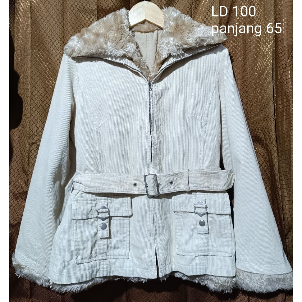 jaket corduroy vintage jaket vtg cream jaket vintage corduroy jaket corduroy bulu cream jaket cordur
