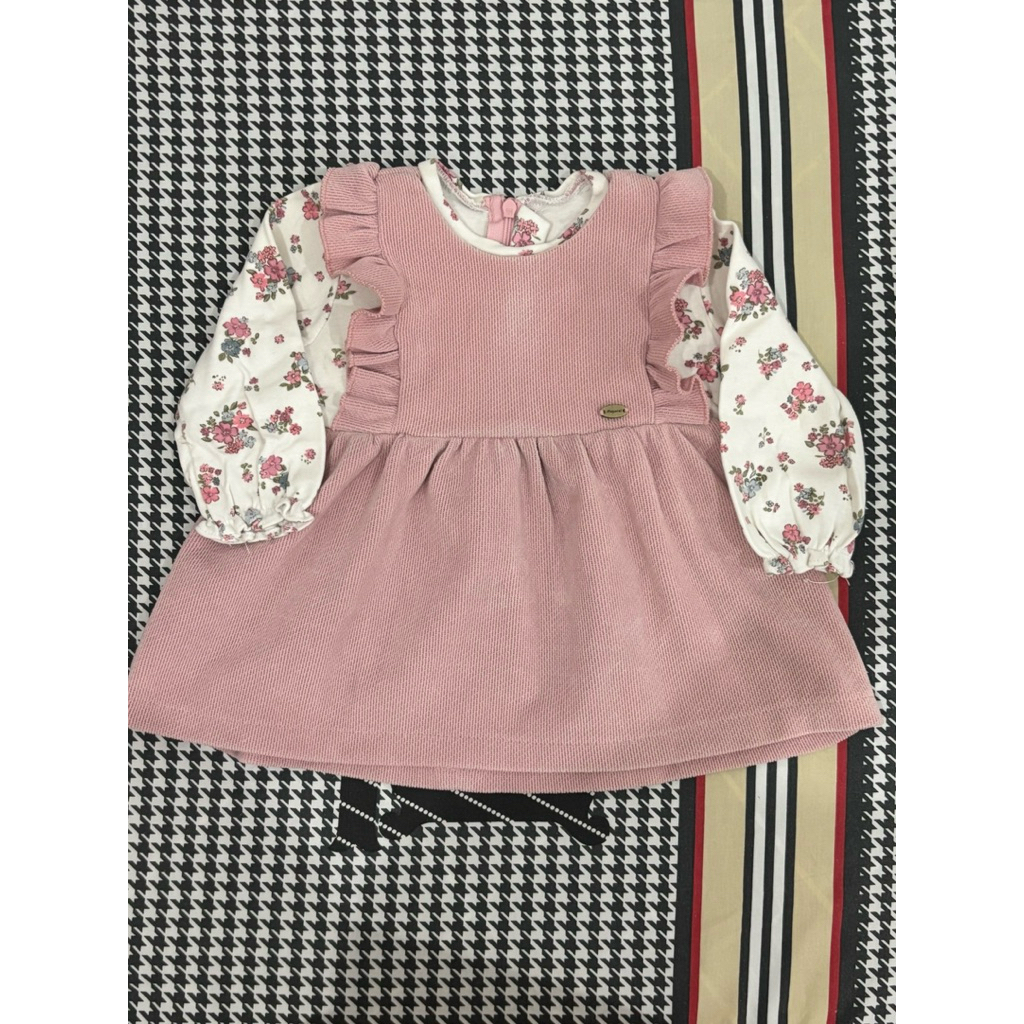 Preloved Mayoral Baby Pinafore Style Dress Rose Floral