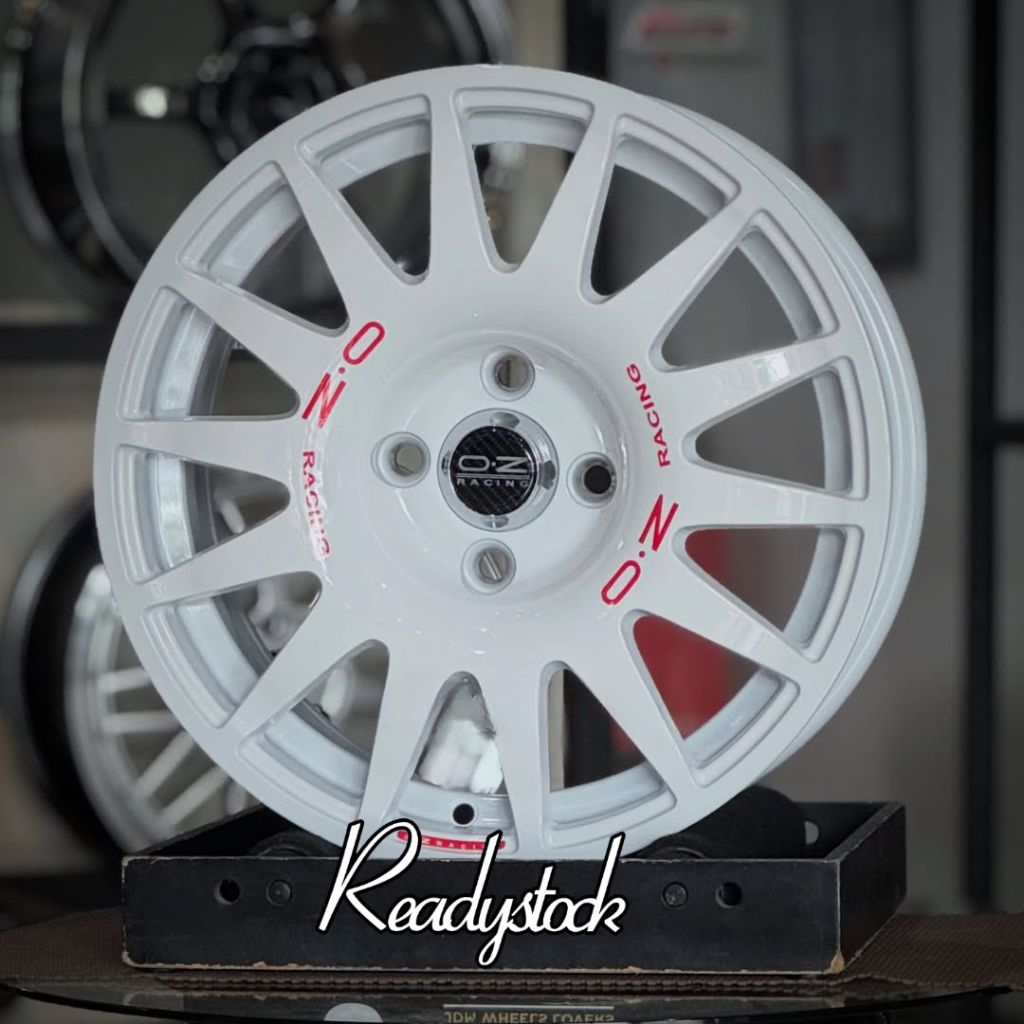 velg racing r15 oz racing rally lebar 6,5 pcd 4x100 velg racing r15 untuk mobil brio jazz city freed