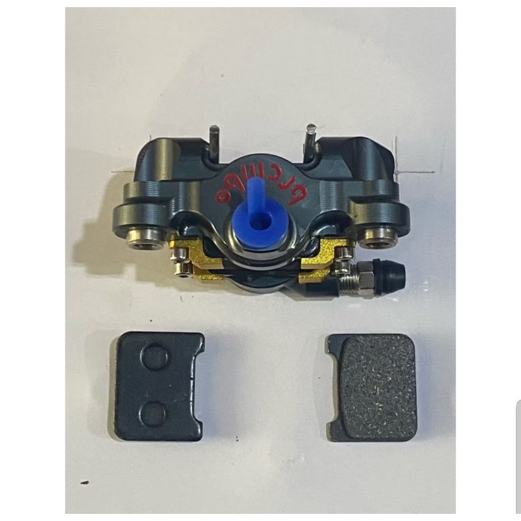 Kaliper Brembo Doraemon 2 Pot 2 Piston Mini CNC Gray Product Thailand Universal.