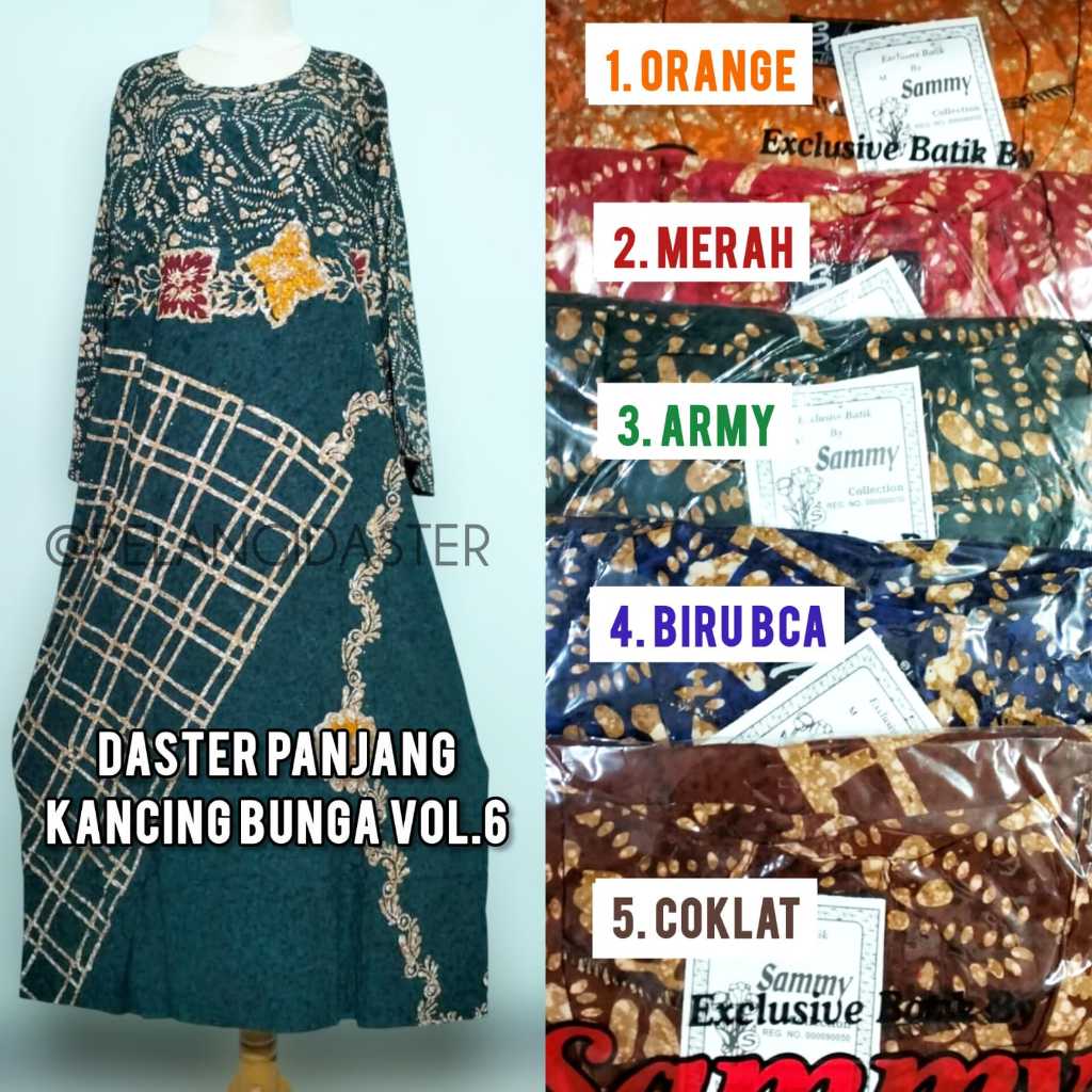 DASTER SAMMY PEKALONGAN JUMBO LENGAN PANJANG [PELANGI HIJAB]