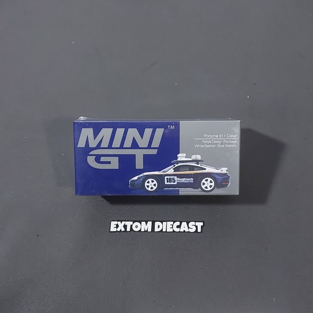 Mini GT Porsche 911 Dakar White / Gentian Blue Metallic