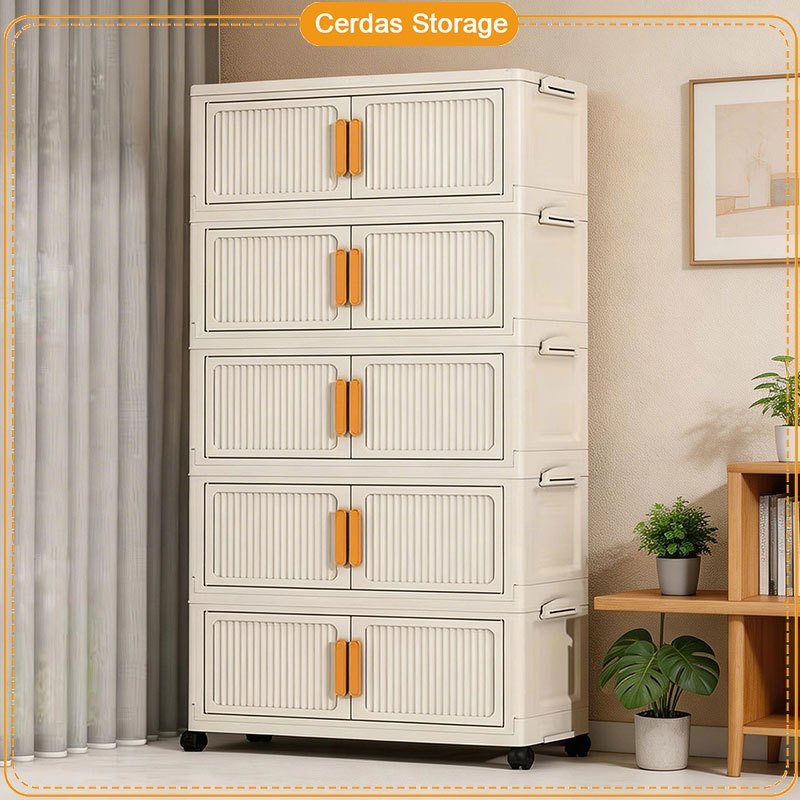 LEMARI LIPAT 2 PINTU SERBAGUNA UNTUK RAK TAS SEPATU BAJU ANAK  PLASTIK COCOK KAMAR ANAK KOSAN