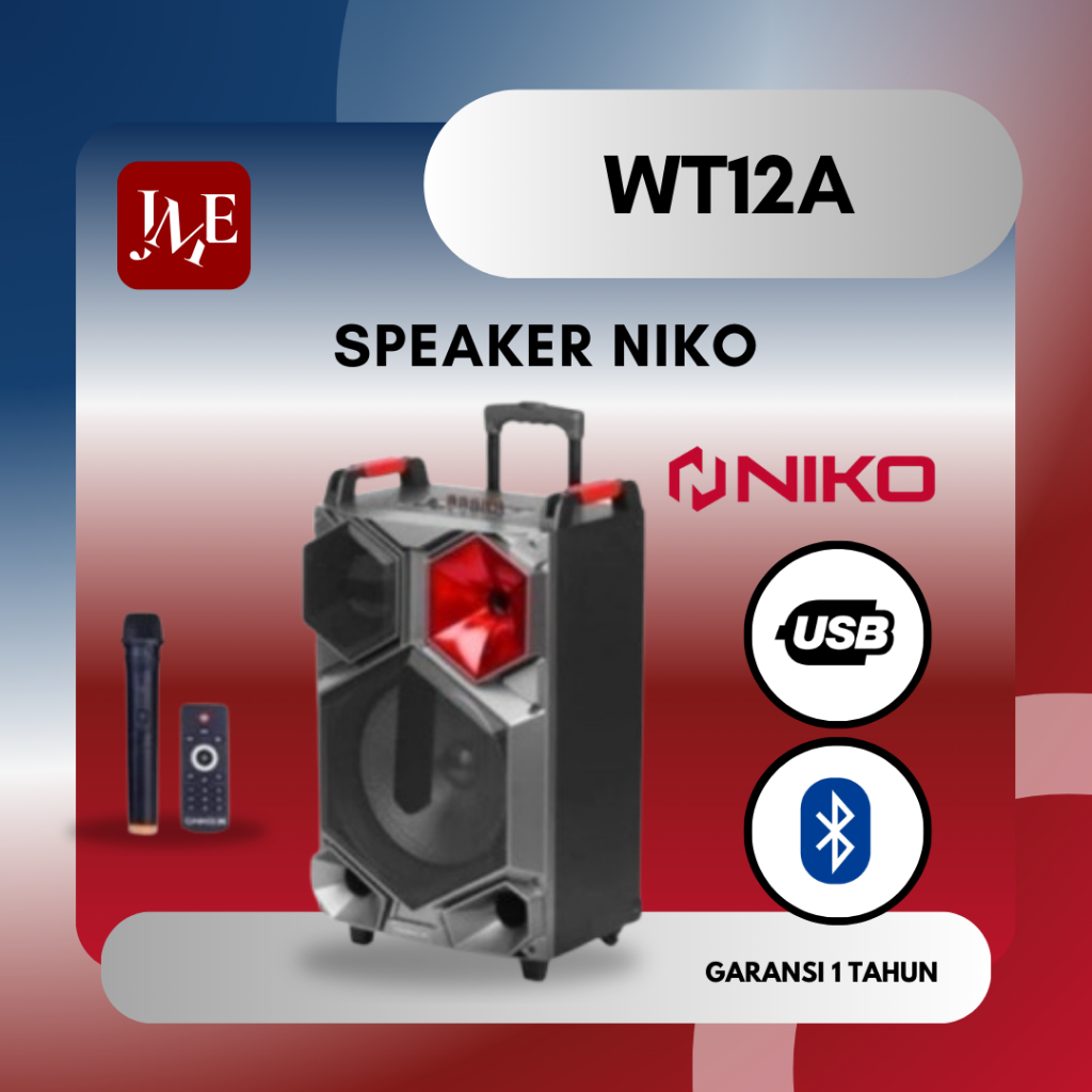 Speaker Niko WT12A 12 Inch 150 Watt Bluetooth