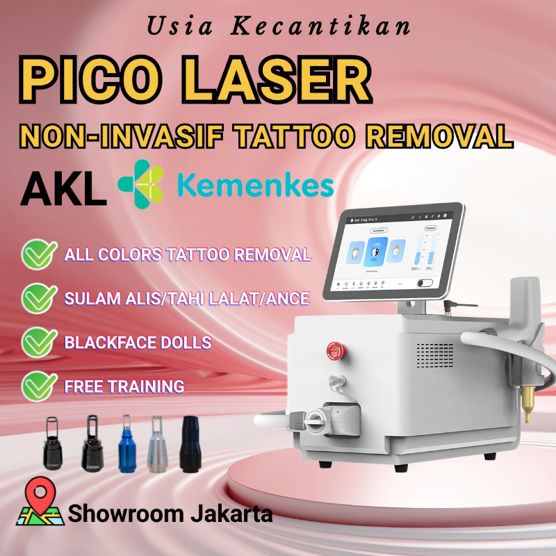 AKL Portable laser picosecond mesin hapus tato non-invasif laser picosecond Penghapusan tato laser P