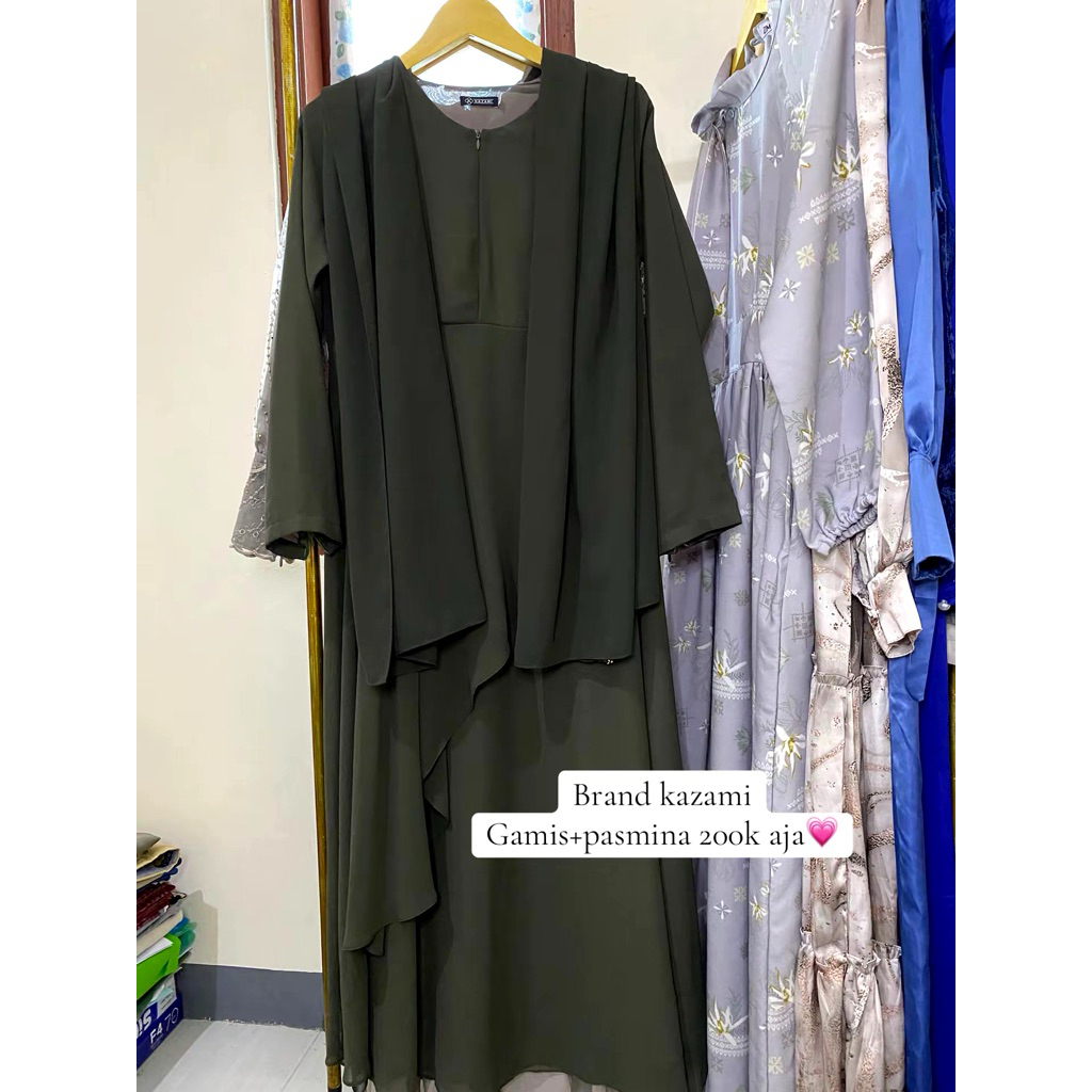 PL gamis kazami set pashmina