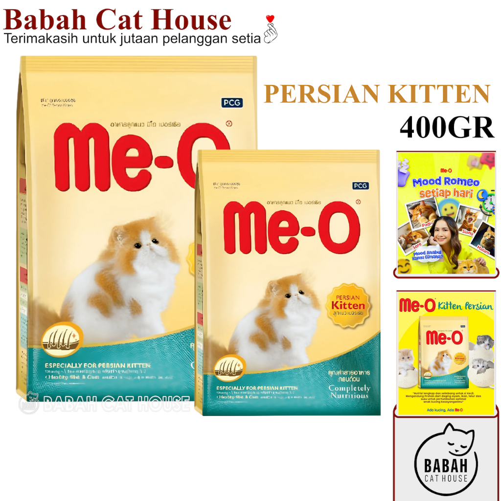 MEO PERSIAN KITTEN 400gr Makanan Anak Kucing Kering Cat Dry Food Usia 1 2 3 Bulan Bayi Baby Murah un
