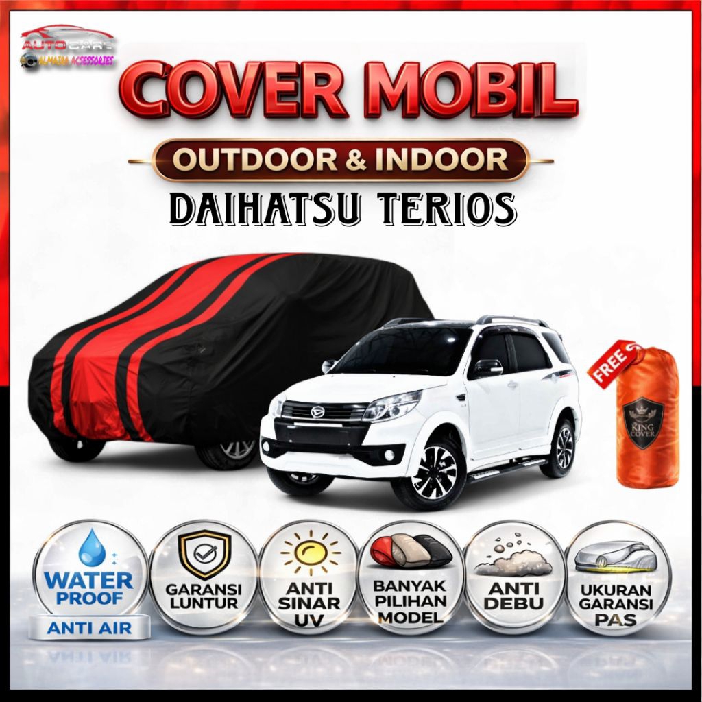 COVER MOBIL DAIHATSU TERIOS LAMA, SARUNG MOBIL TERIOS 2013 2016 2019 2020 SELIMUT MANTEL TUTUP