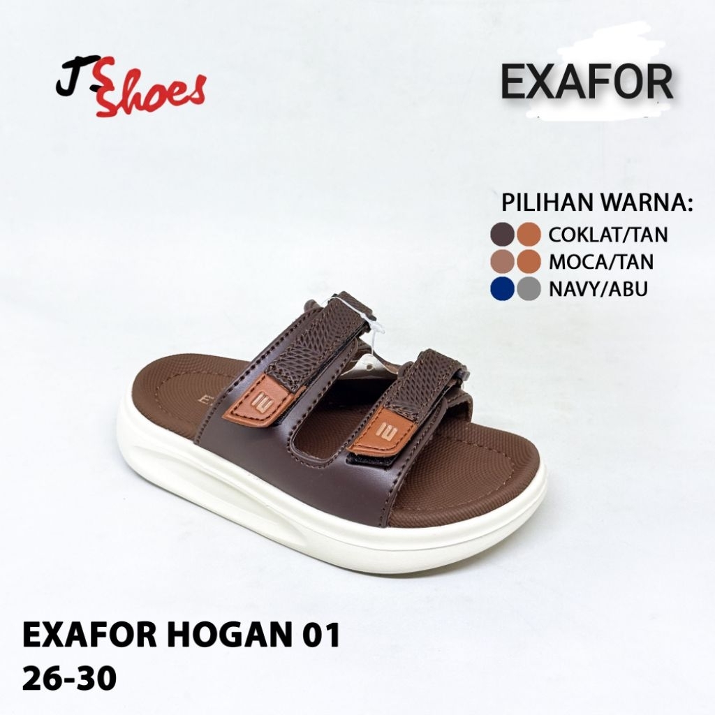 EXAFOR HOGAN 01 - SANDAL SLOP CASUAL ANAK COWOK MERK EXAFOR ORIGINAL