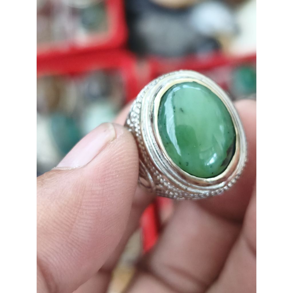 batu cincin giok nefrit segar Aceh