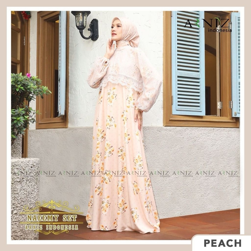 Neemy Dress Set Jilbab By Arniz Collection Terbaru