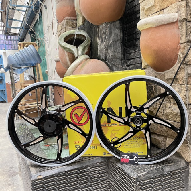 Velg Racing VND six star V2 160/160 Ring 17 Mx king 150 Hitam GEN2