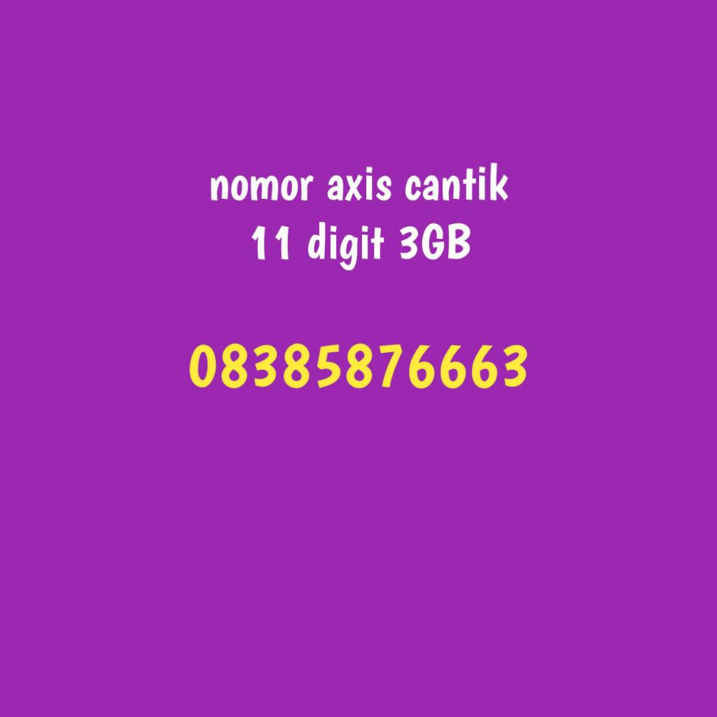 nomor axis cantik 11 digit 3GB
