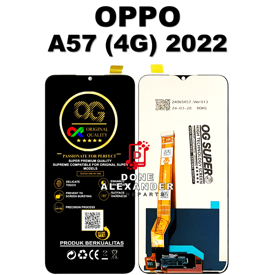LCD TOUCHSCREEN OPPO A57 4G 2022 COMPLETE ORIGINAL 100% FULLSET
