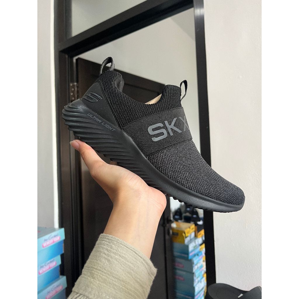 NEW ARRIVAL SEPATU PRIA SKECHERS BOUNDER SPORT BLACK ORIGINAL 232281BBK