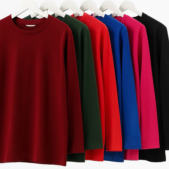 LANGSUNG DARI PABRIK KAOS POLOS LENGAN PANJANG / KAOS POLOS PRIA WANITA UNISEX DEWASA/ KATUN OVERSIZ