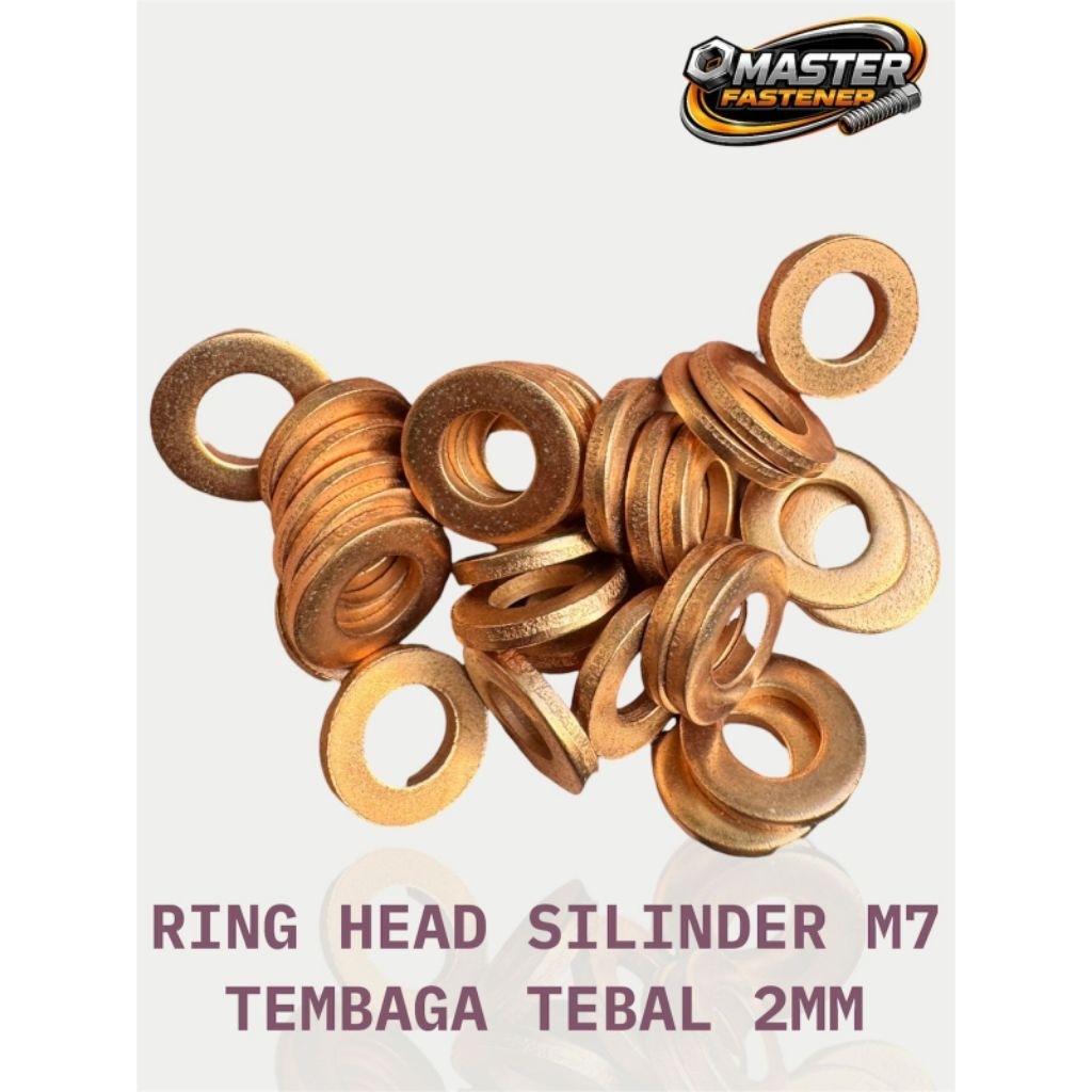 Ring Blok Head Silinder M7 Tembaga Tebal 2MM Supra Grand