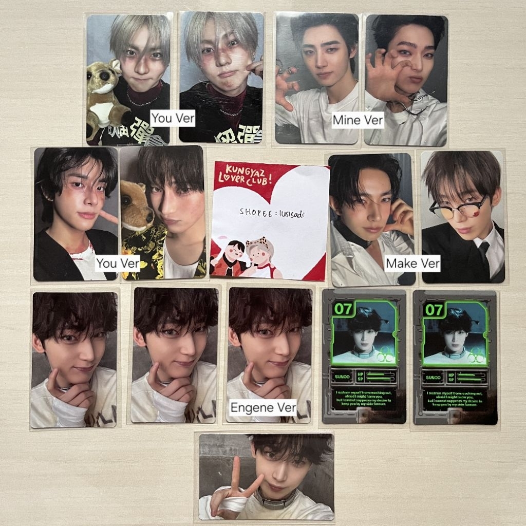 ENHYPEN Make, Mine, You, Engene Ver DU Desire:Unleash PC Photocard - Jungwon, Heeseung, Jake, Sungho