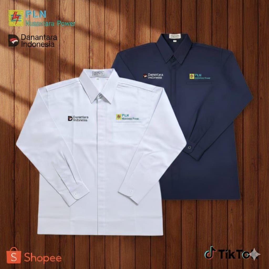 kemeja pln baju pdh pln seragam pln danantara putih panjang