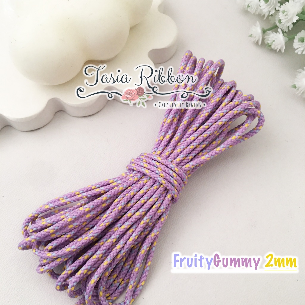 [Tasia Ribbon] - Tali Pursik Motif 2Mm (Tali Paracord 2Mm) Co