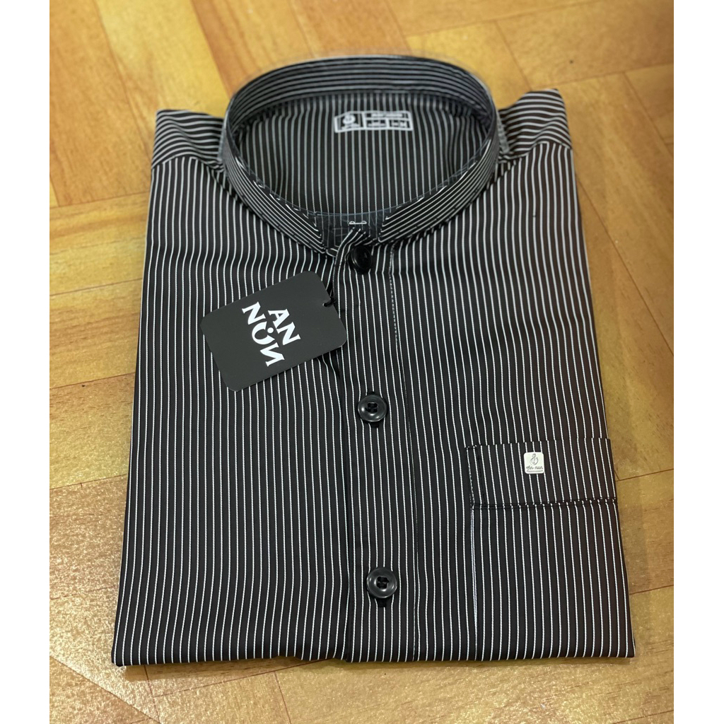 Koko Annun Terbaru Motif Salur | Baju koko Pria Model Haibah Salur