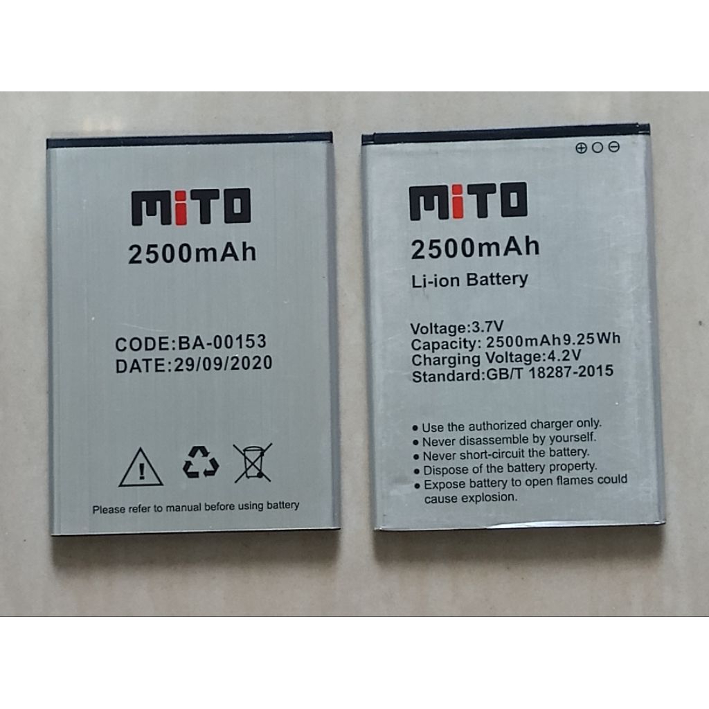 Baterai Battery Batre Batrai Mito Ba-00153 Ba 00153 Mito Z5 Mito A35