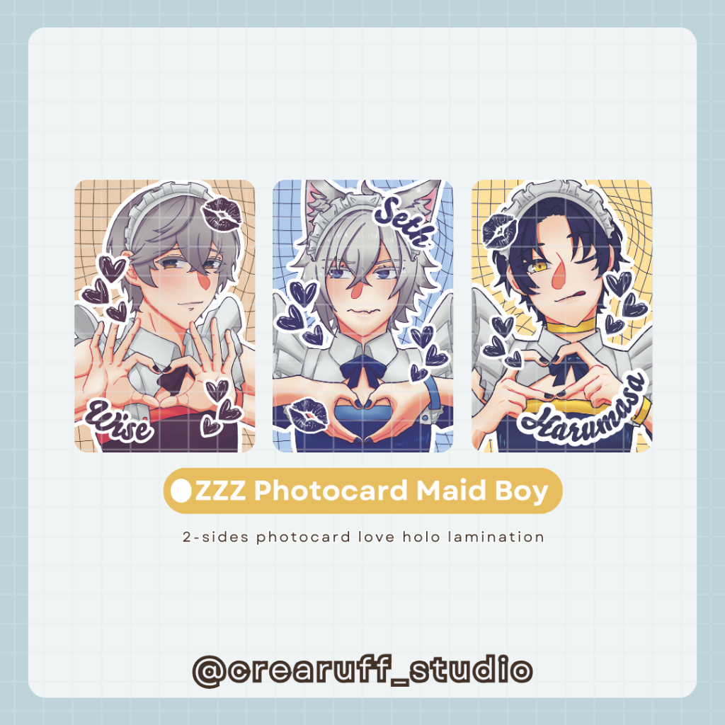 [CREARUFF STUDIO] Zenless Zone Zero | ZZZ Seth, Wise, Harumasa Photocard