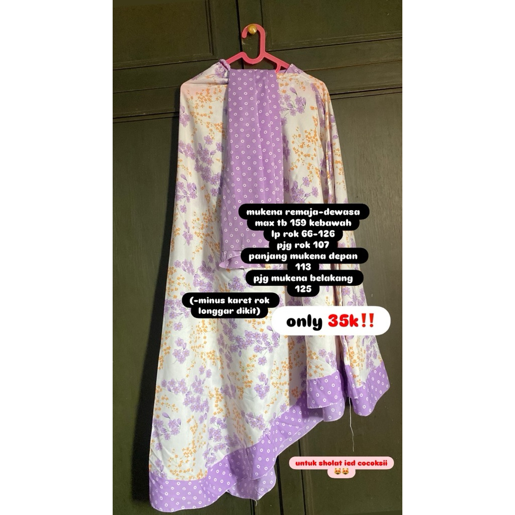 mukena preloved remaja-dewasa