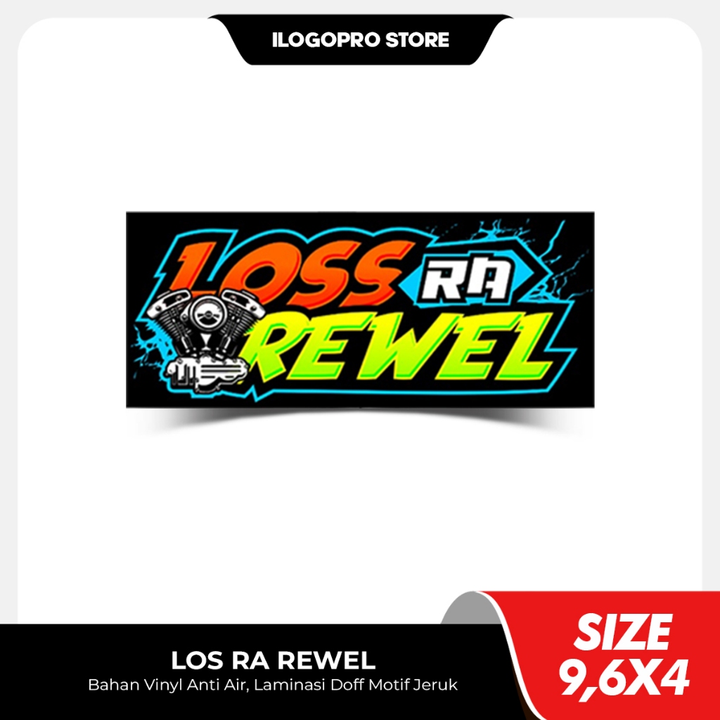 LOS RA REWEL - Sticker Motor Racing Herex Bahan Vinyl Premium Anti Air