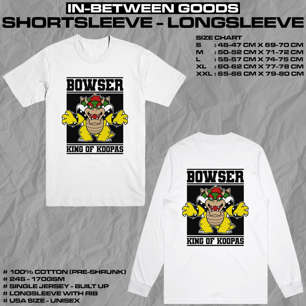 SUPER MARIO - BOWSER | T-SHIRT | LONGSLEEVE | ADVENTURE | GAME MERCH