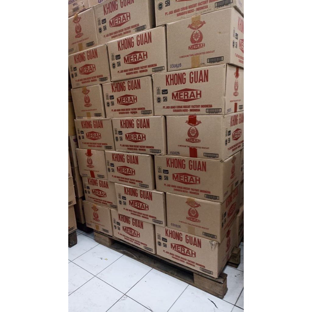 Khong Guan kaleng besar 1600 gr karton murah