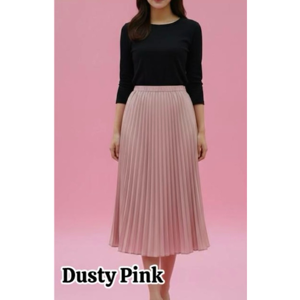rok plisket dusty pink