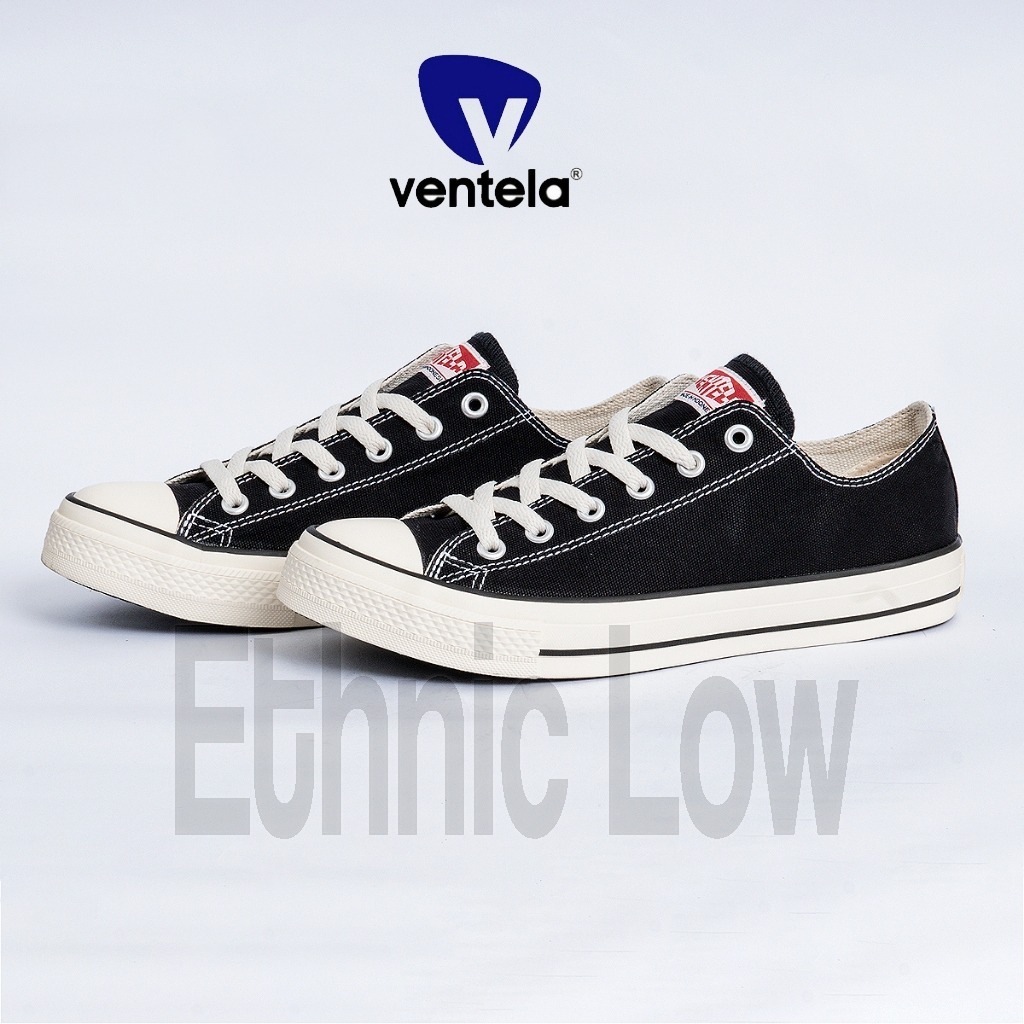 SEPATU VENTELA ETHNIC LOW BLACK NATURAL HIGH/ ALL BLACK / WHITE / RED