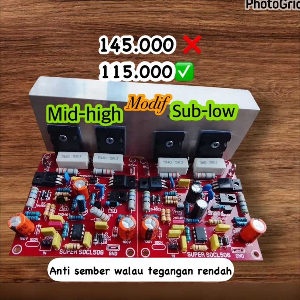 kit power amplifier socl 506 metal stereo modif series