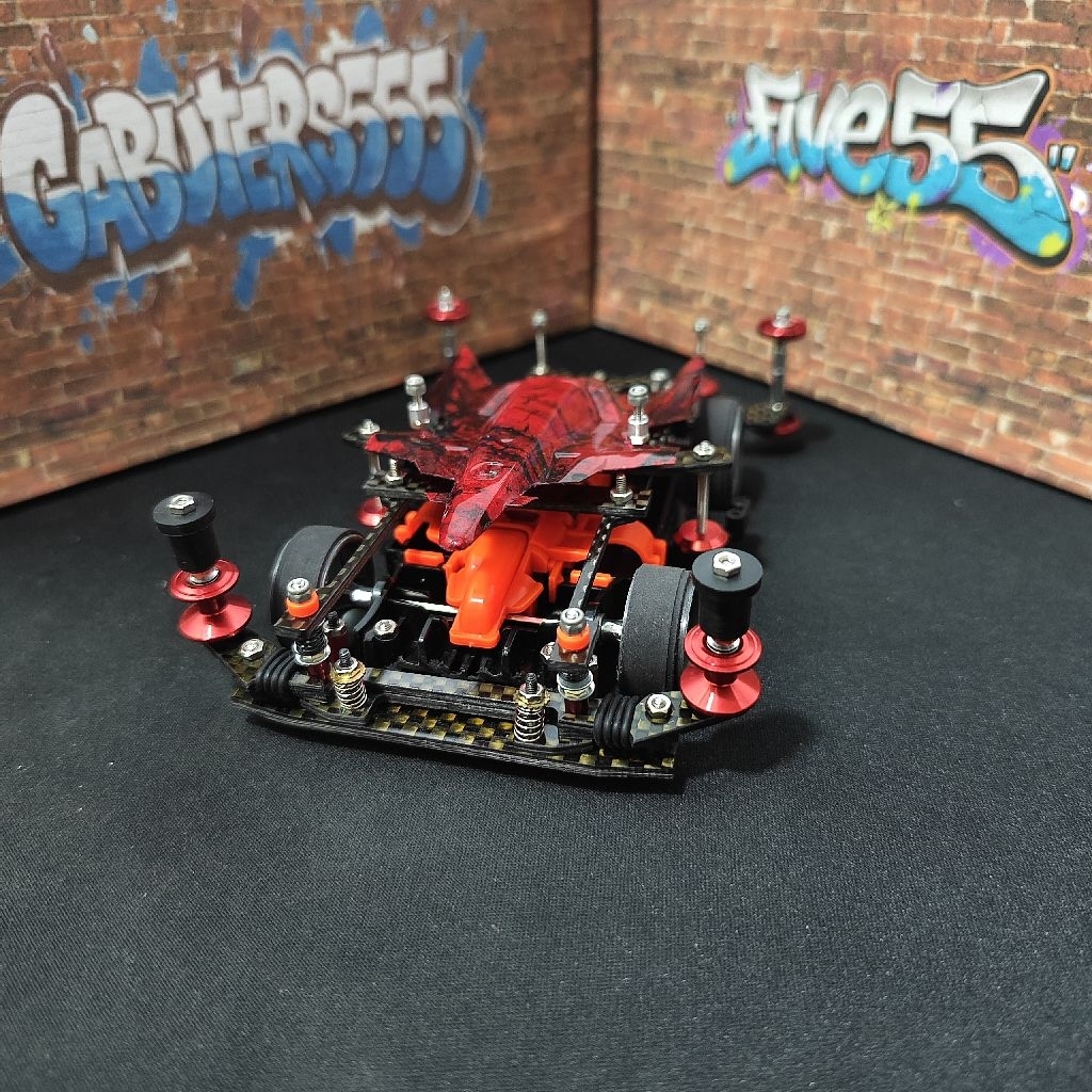 Tamiya STO Open Class MA Chassis RTR Ban Bubut Warna Merah Hitam