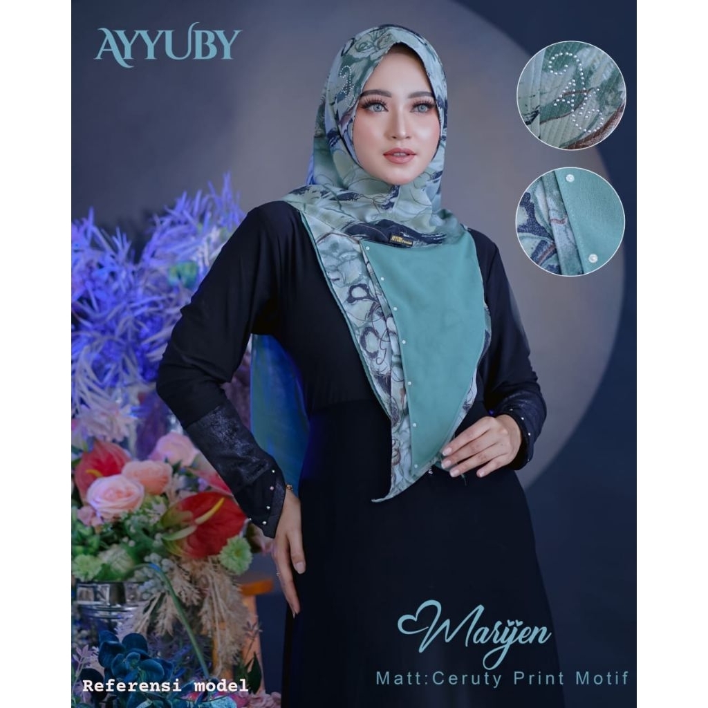 HIJAB INSTAN HOODIE MARIJEN MOTIF BY AYYUBY