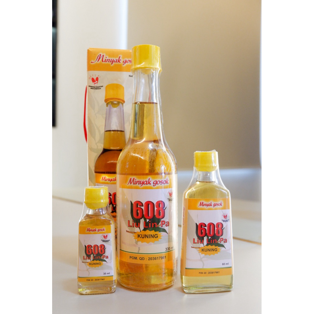 Minyak Gosok Liu Lin Pa 608 Kuning Makassar 30 ml dan 60 ml