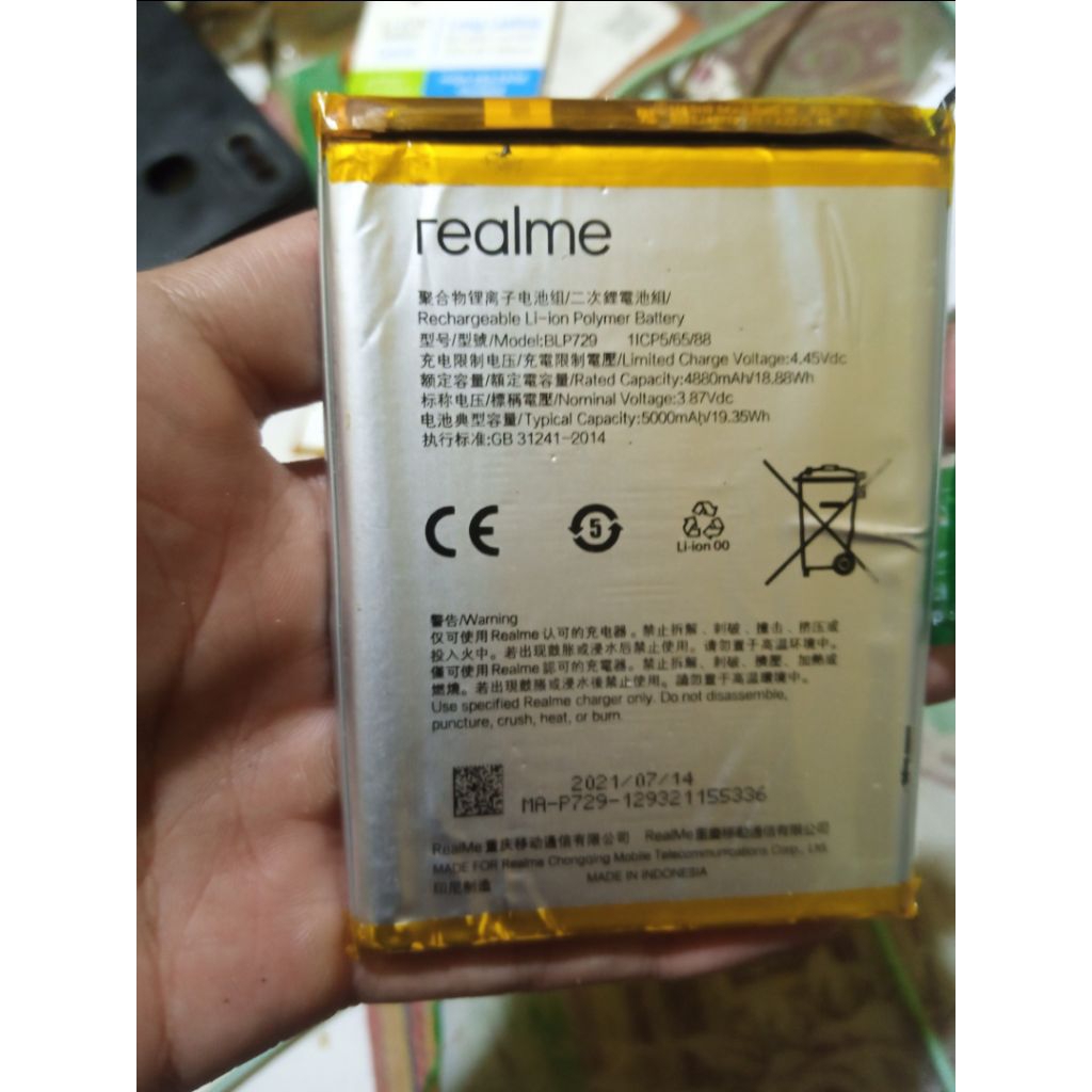Baterai Realme C12 Original Cabutan Second