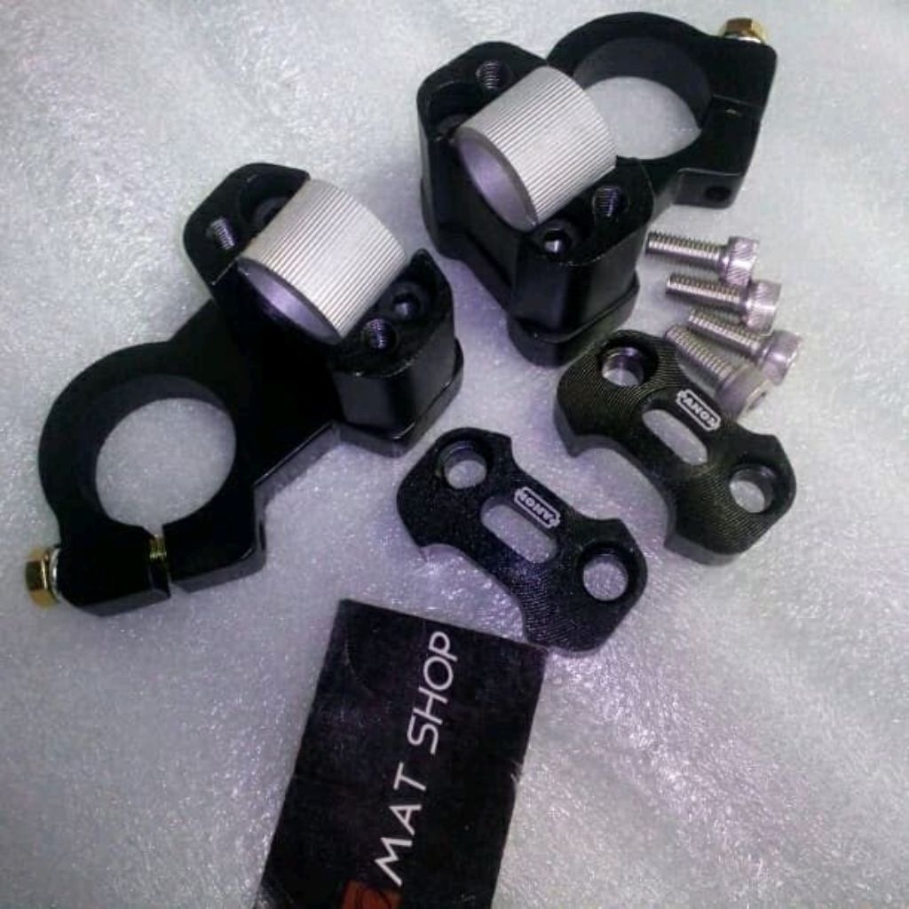 Raiser + Breket Dudukan Stang Fatbar Ninja 250 Mono PNP