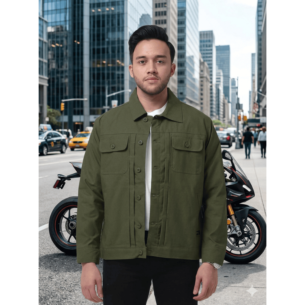 Jaket Pria Jacket Canvas Trucker Keren Shacket Semi Parka Casual Original Premium Nyaman Rex