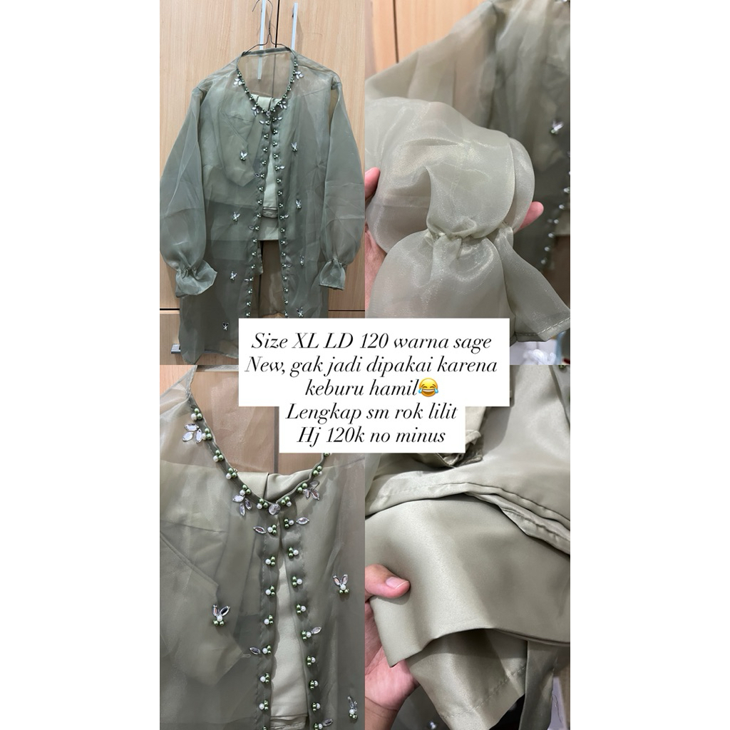 preloved one set organza