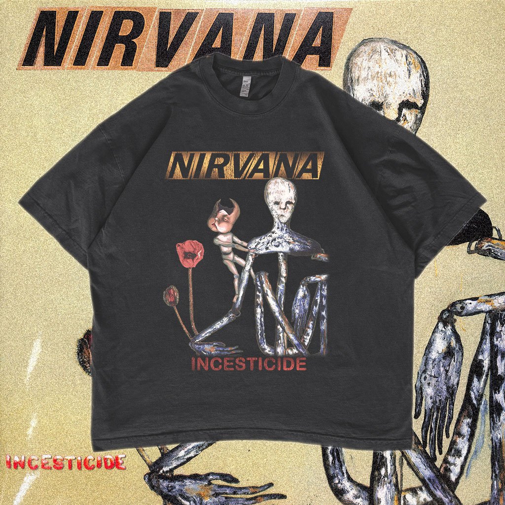 Nirvana Incesticide Oversized T-shirt Vintage Band