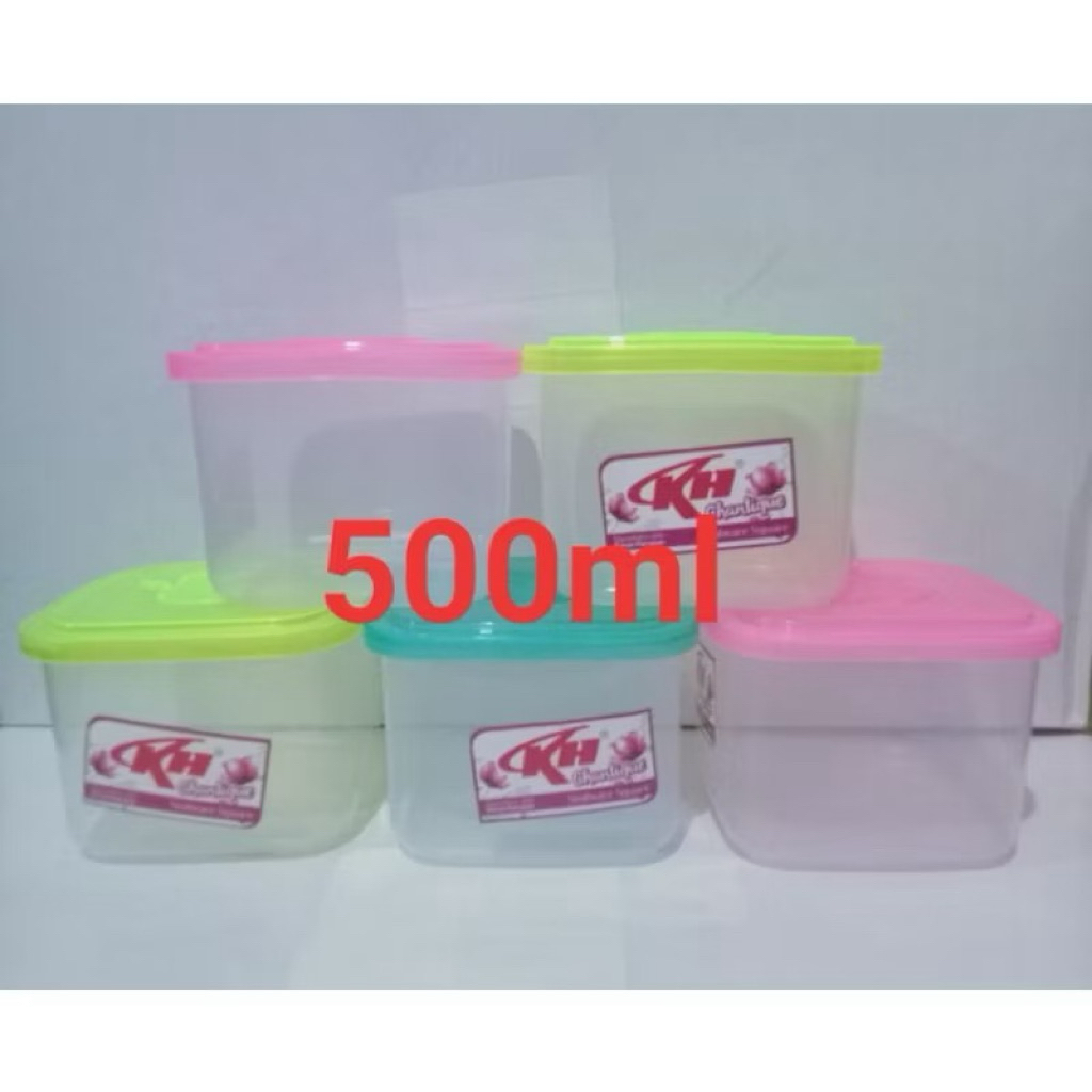 Toples Segi Plastik 500ml Warna