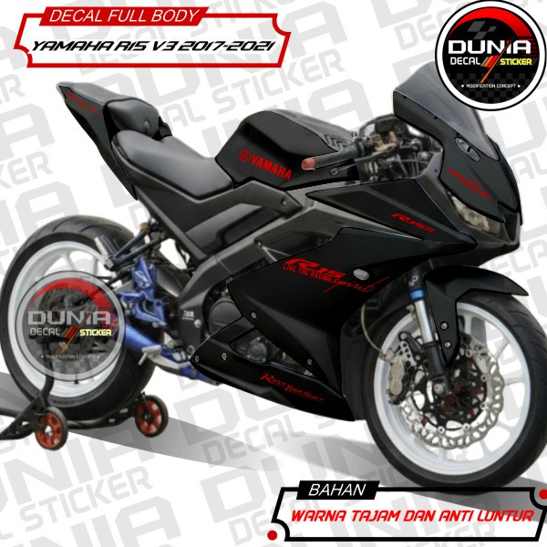 Decal R15 V3 Stiker full body Yamaha R15V3 150 2017- 2021 sticker motor R15V3M motif Signature 1 COD