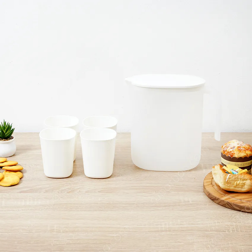 INFORMA Appetite BONIE Set 5 Pcs PITCHER 2.2L Teko Minum Dan Gelas Plastik - Putih
